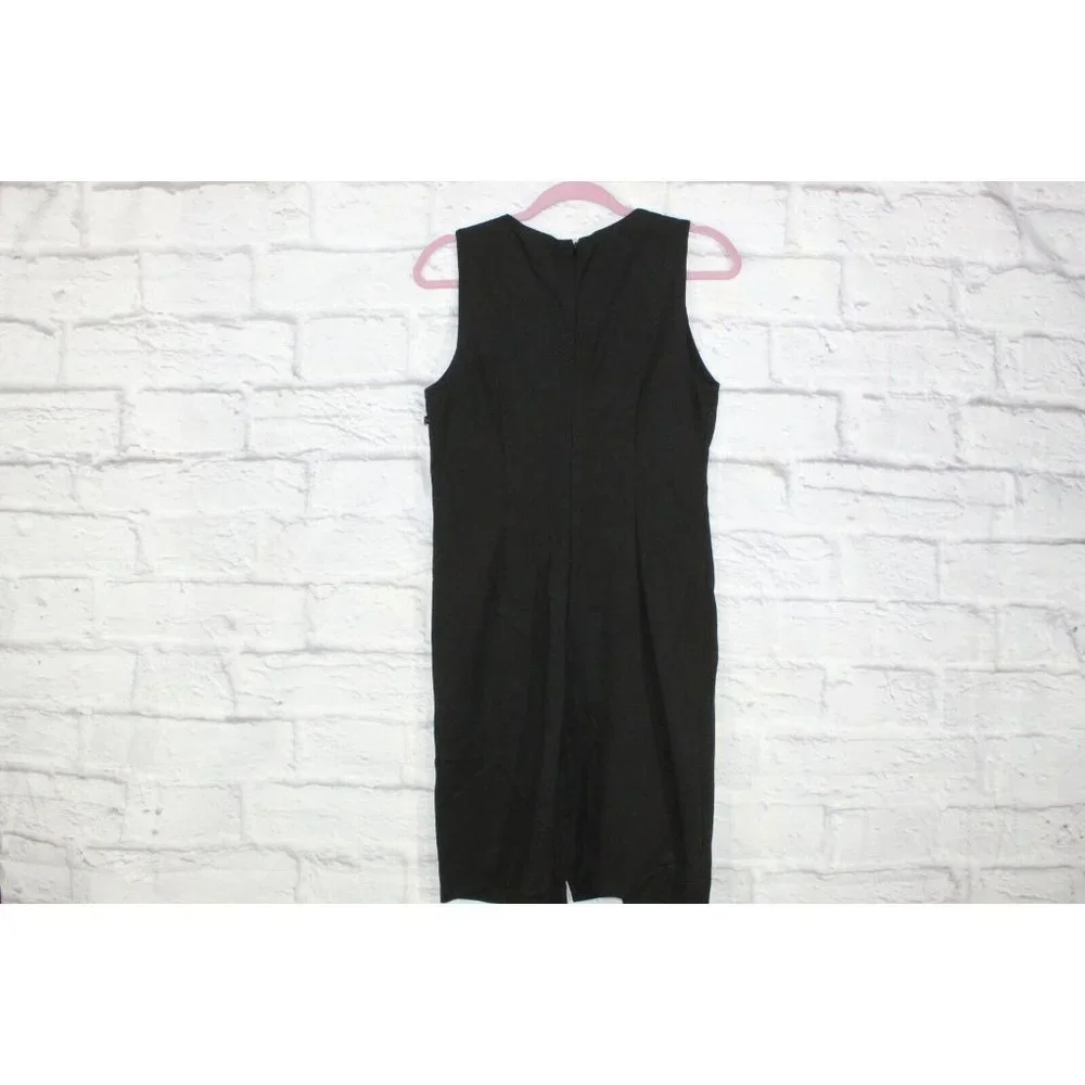 NWT! TAHARI Black Lace-up Sleeveless Fitted Bodycon Dress Size 6 - Picture 8 of 9